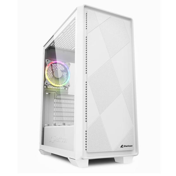[23603] Case Gaming RGB Sharkoon VS8 Mid Tower Ventiladores 3 de 120MM con Vidrio Lateral 4044951039098 - Blanco