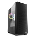 Case Gaming RGB Sharkoon VS9 Mid Tower Ventiladores 3 de 120MM con Vidrio Lateral y Malla Frontal 4044951039111 - Negro