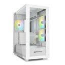 Case Gaming RGB Sharkoon Rebel C60 Mid Tower Ventiladores 4 de 120MM con Vidrio Lateral y Frontal 4044951040049 - Blanco