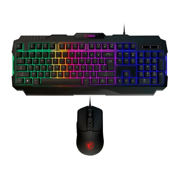[1213051] Teclado y Mouse Gaming RGB Msi Forge GK100 Us USB Inglés S11-04US20L-HH9 - Negro