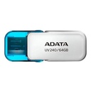 Memoria USB 64GB Adata AUV240 USB-A 2 AUV240-64G-RWH - Blanco / Azul