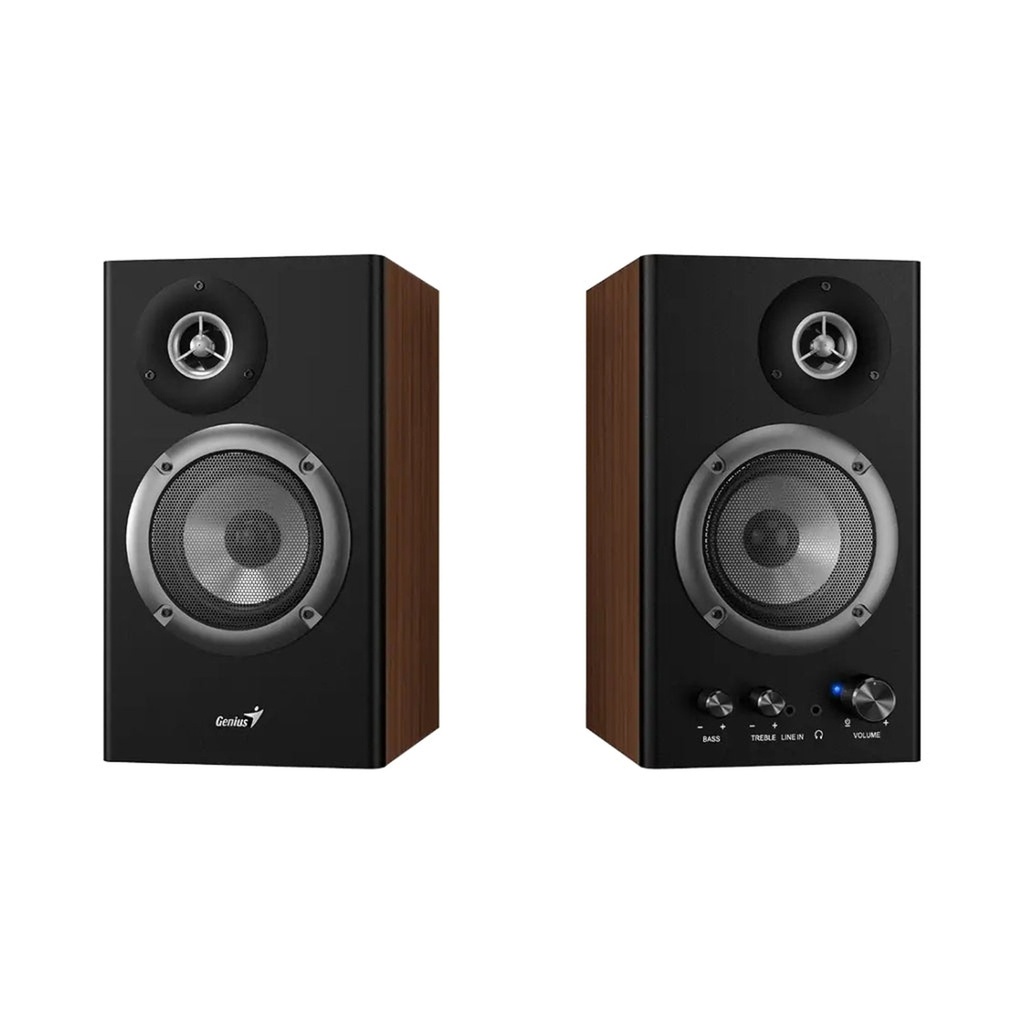 [1204218] Parlante Genius RS2 SPHF1200B 6W Cableado 3.5mm / Rca 31730049401 - Madera