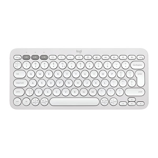 [1201315] Teclado Logitech Pebble Keys 2 K380S Membrana Inalámbrico Bluetooth Español 920-011784 - Blanco