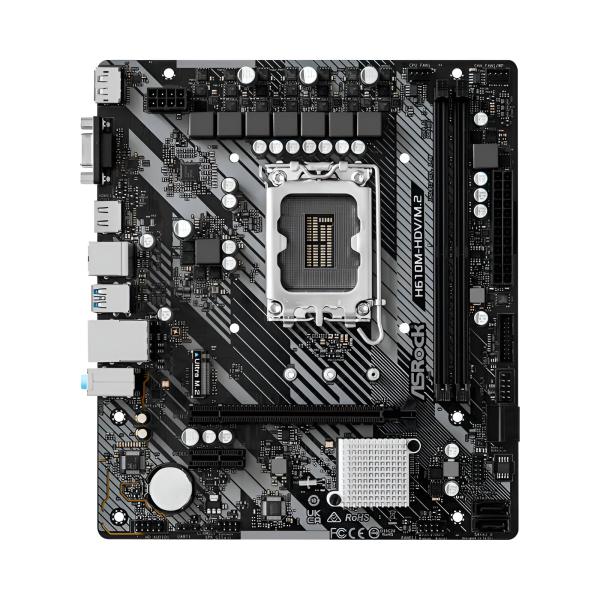 [11599] Tarjeta Madre Asrock H610m-hdv/m.2 R2.0 LGA1700 MICRO-ATX DDR4 90-MXBJH0-A0UAYZ - Negro / Blanco