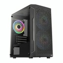 Case Gaming Aerocool Trinity Mini G-BK-V1 Mini Tower Ventilador 1 de 120MM con Vidrio Lateral y Malla Frontal Accs-pv32013.11 - Negro