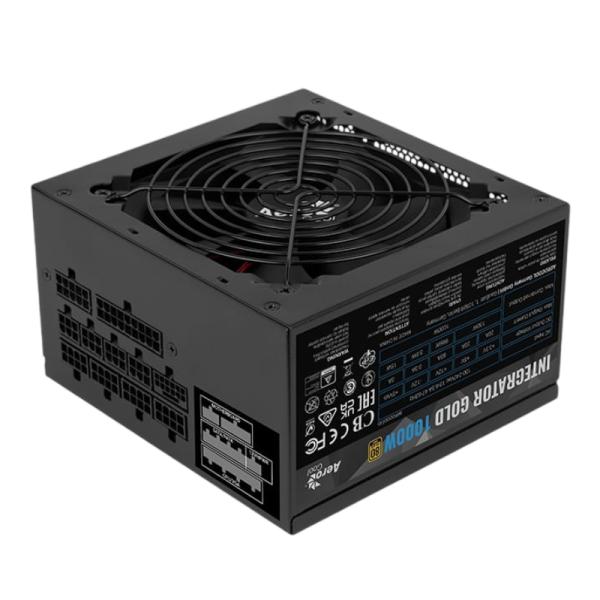 [21292] Fuente de Poder Aerocool Integrator Gold 1000W 80 Plus Gold Full Modular Atx Acpg-imk0fuc.31 - Negro