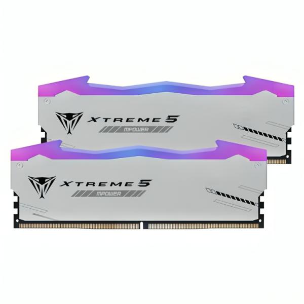 [1501460] Memoria RAM Pc 32GB Patriot Viper Xtreme 5 RGB Pvxr532g80c38km DDR5 8000 MHZCL38 1.45 V Negro Dimm 288 Pines - Blanco