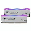 Memoria RAM Pc 32GB Patriot Viper Xtreme 5 RGB Pvxr532g80c38km DDR5 8000 MHZCL38 1.45 V Negro Dimm 288 Pines - Blanco