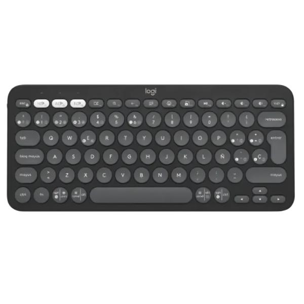 [1201321] Teclado Logitech Pebble Keys 2 K380S Membrana Inalámbrico Bluetooth Español 920-011783 - Negro
