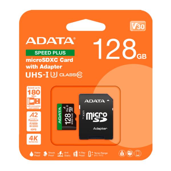 Memoria Micro SDXC ADATA 128GB Speed Plus 4K Drones
