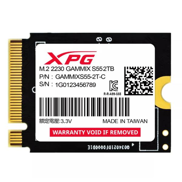 [AM4004] HD Interno Solido 2TB Adata Xpg Gammix S55 M.2 2230 Pcie GEN4 X4 5000mb/s / 3200mb/s SGAMMIXS55-2T-C - Negro