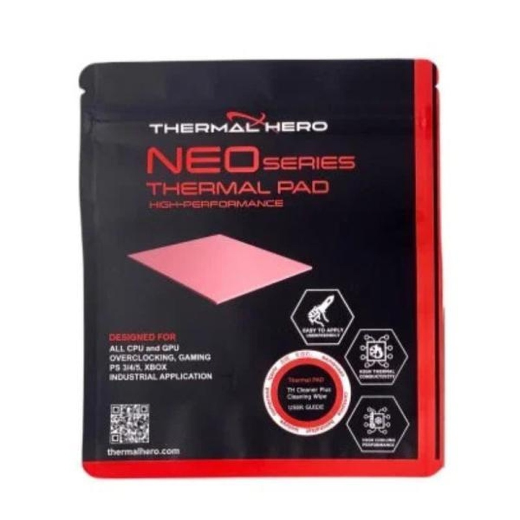 Parche Térmico Thermal Hero Neo Pad 13w/m K 0.020in Cpu/gpu 100x100mm TH-412105 - Rosado