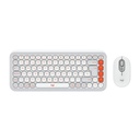 Teclado y Mouse Logitech Pop Icon Combo Inalámbrico Bluetooth Español 920-013055 - Blanco