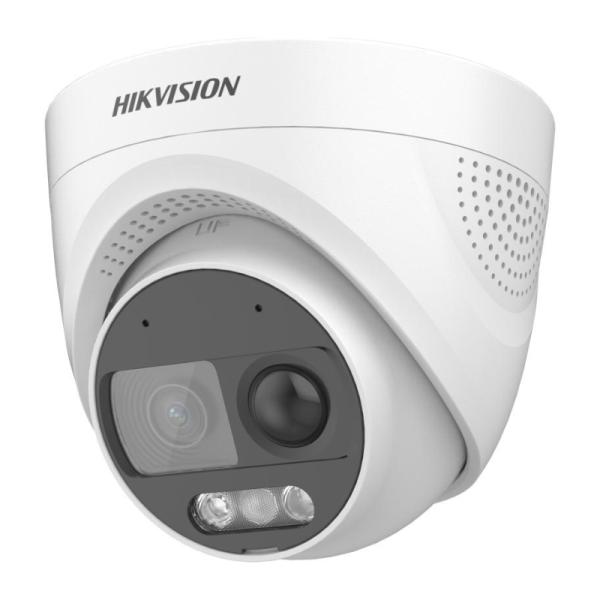[SG2009] Cámara Turret Hikvision Ds-2ce72df3t-pirxos(2.8mm) 2 Mp Colorvu Pir Siren Audio Luz Blanca Hasta 20 M 300614586 - Blanco