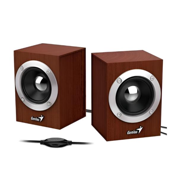 [AS4006] Parlante Genius SP-HF280 6W Cableado USB / 3.5mm 31730028400 - Madera