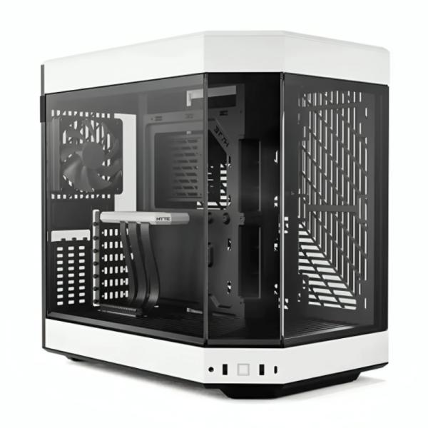 [CP3027] Case Gaming Hyte Y60 Mid Tower Ventiladores 3 de 120MM con Vidrio Frontal, Lateral y Esquina CS-HYTE-Y60-BW - Blanco / Negro