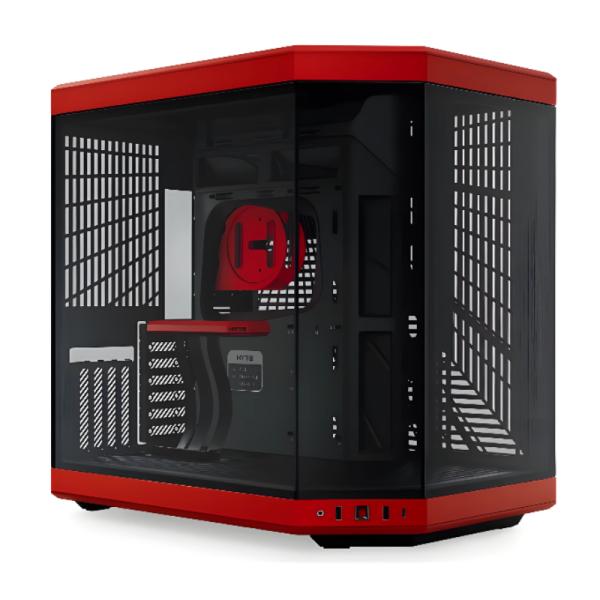 [CP3033] Case Gaming Hyte Y70 Mid Tower Sin Ventilación Incluida con Vidrio Frontal y Lateral CS-HYTE-Y70-BR - Rojo / Negro