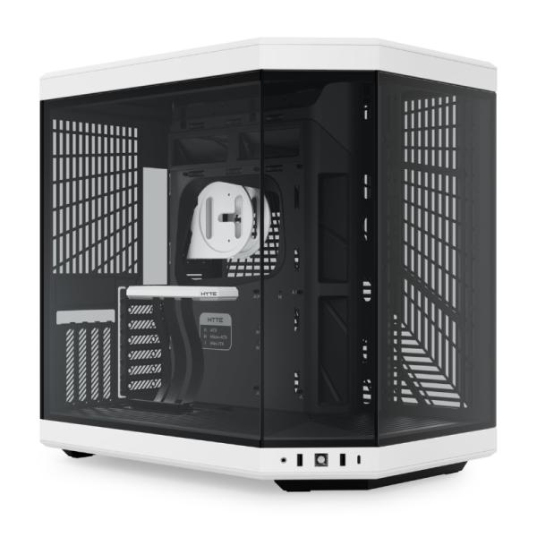 [CP3034] Case Gaming Hyte Y70 Mid Tower Sin Ventilación con Vidrio Frontal y Lateral CS-HYTE-Y70-BW - Blanco / Negro