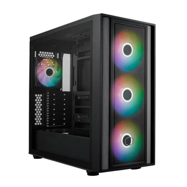 [CP3038] Case Gaming RGB Cooler Master Masterbox 600 Mid Tower 3 Ventiladores de 140MM y 1 de 120MM con Vidrio Lateral y Malla Frontal MB600-KGNN-S00 - Negro
