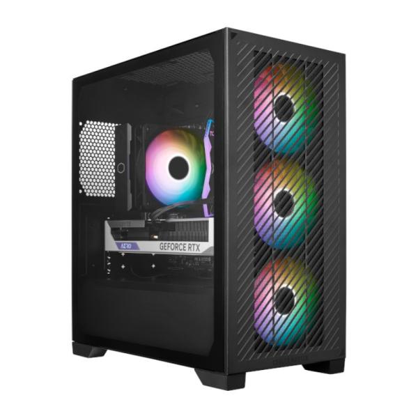 [CP3044] Case Gaming RGB Cooler Master Elite 301 Mini Tower Ventiladores 3 de 120MM con Vidrio Lateral y Malla Frontal E301-KGNN-S00 - Negro