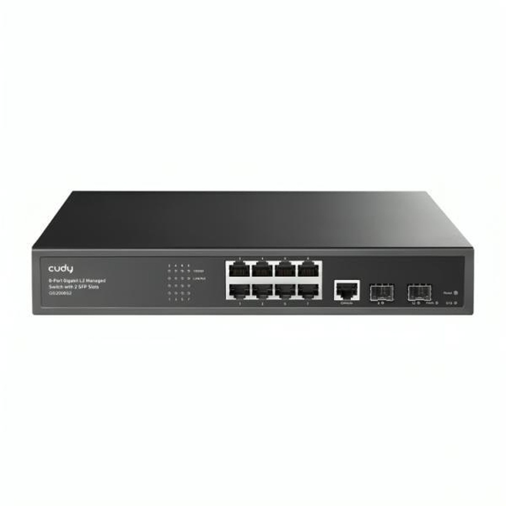 [RC5007] Switch Cudy Gs2008s2 1.0 Puertos 8 × Gbe/ 2 × Sfp de 1,25 G Administrable L2 - Negro