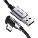 Cable Ugreen US284 USB-A a USB-C Angulo Recto 1M 50941 - Gris
