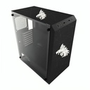 Case Gaming RGB Eagle Warrior Cg01w8ra001c Mid Tower Sin Ventilación Incluida con Vidrio Lateral - Negro