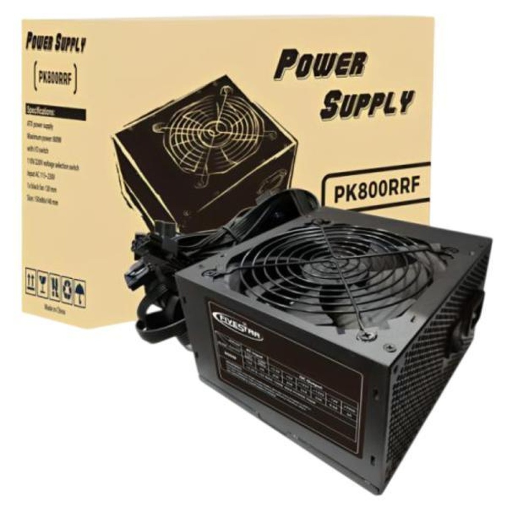 [CP5025] Fuente de Poder Fivestar 800W ATX PK800RRF001C Abanico 12cm