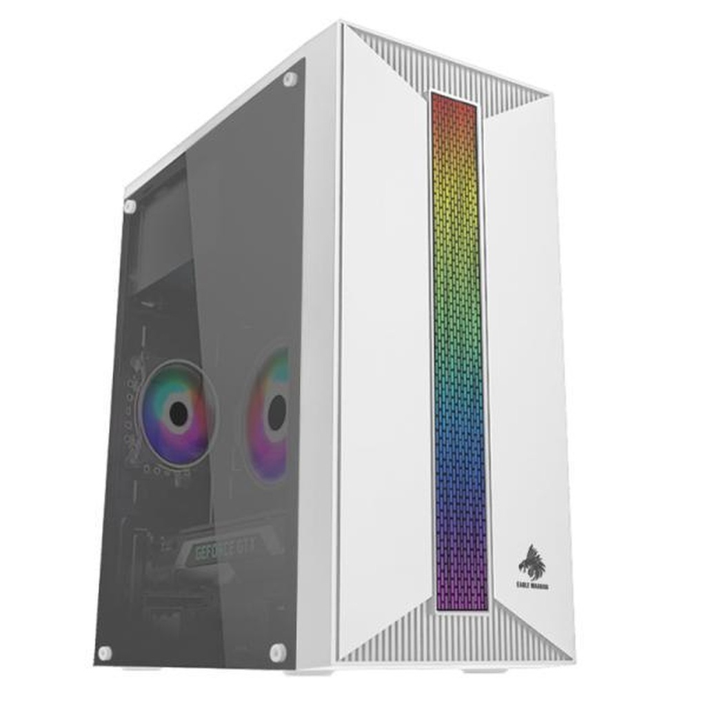 [CP3087] Case Gaming Eagle Warrior Cm16ktra002c Mini Tower Ventilador 1 de 120MM con Acrilico - Blanco