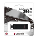 Memoria USB 256GB Kingston Data Traveler 70 USB-C 3.2 Gen 1 Dt70/256gb - Negro