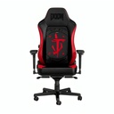 Silla Gaming Noblechairs Hero Edición Doom Cuero Sintético Respirable NBL-HRO-PU-DET - Negro/rojo