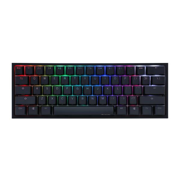 [PF7014] Teclado Gaming RGB Ducky One 2 PRO Mini Mecánico USB-C Español Switch Plateado DKON2061ST-PESPDAZT2 - Negro