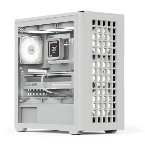 [CP3098] Case Gaming RGB Aerocool D502A Mini Tower Ventiladores 4 de 120MM con Vidrio Lateral y Frontal D502A-G-WT-V1 - Blanco