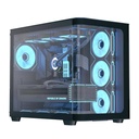 Case Gaming RGB Aerocool P500C-G-BK-V1 Mid Tower Ventiladores 4 de 120MM con Vidrio Lateral y Frontal Accm-pn01043.11 - Negro