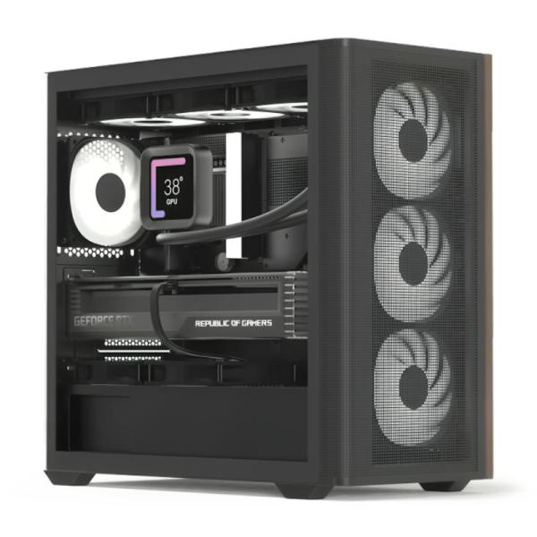 [CP3101] Case Gaming RGB Aerocool D301A Mini Tower Ventiladores 4 de 120MM con Vidrio Lateral y Malla Frontal D301A-G-BK-V2 - Negro