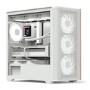 Case Gaming RGB Aerocool D301A Mini Tower Ventiladores 4 de 120MM con Vidrio Lateral y Malla Frontal D301A-G-WT-V2 - Blanco