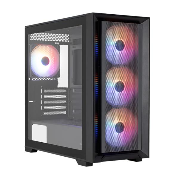 [CP3104] Case Gaming RGB Aerocool Tern Mini Mini Tower Ventiladores 4 de 120MM con Vidrio Lateral y Malla Frontal Tern MINI-G-BK-V2 - Negro