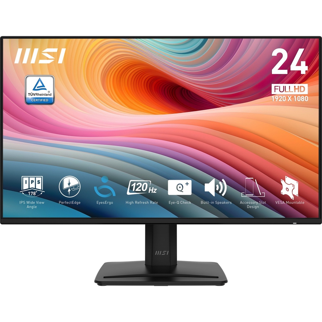 [DV1044] Monitor Msi PRO MP242A E2 23.8" Plano 1920 X 1080 120HZ IPS HDMI y Displayport 9S6-3PD1CT-002 Negro - Negro
