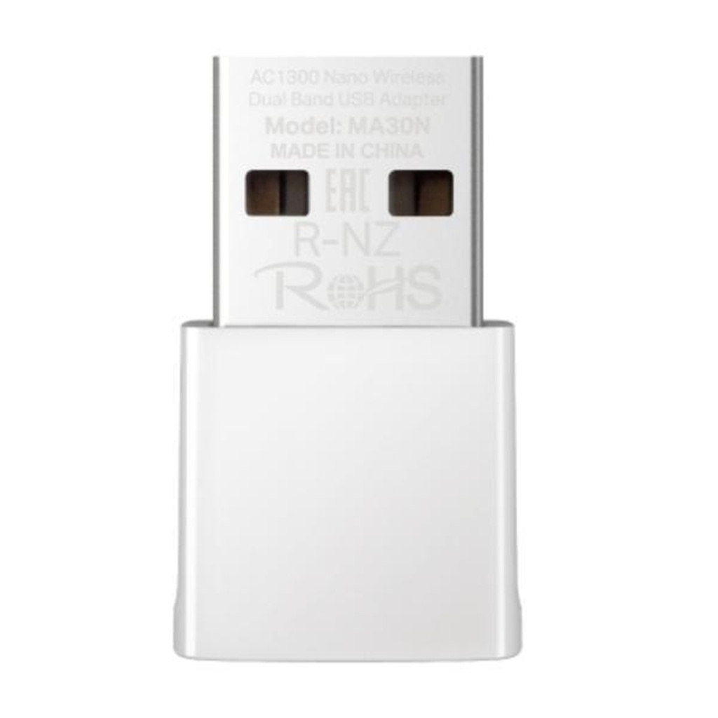 [AC1019] Adaptador de Red Mercusys Ma30n(us) Dual Band USB 2.0 867 Mbps (5 Ghz) + 400 Mbps (2,4 Ghz)