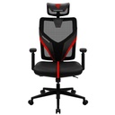 Silla Gaming Ergonómica THUNDERX3 YAMA1 Malla con Cuero Sintético Tegc-3030001.r1 - Negro/rojo