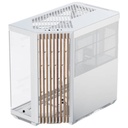 Case Apnx V1-W-WT-V1 Mid Tower Sin Ventilación Incluida con Vidrio Lateral y Malla Frontal Angulada Apcm-vi01103.21 - Blanco / Madera