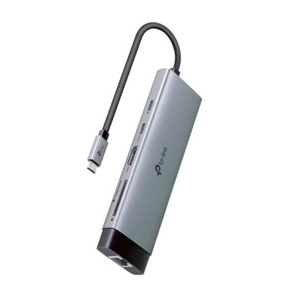[AC10015] Hub TP Link Uh9120c(un) USB-C 9 en 1 3 Puertos USB 1 Puerto USB-C 1 Puerto USB 3.0 1 Puerto Ethernet 1 Puerto HDMI 1 Puerto Micro Sd 1 Puerto Sd