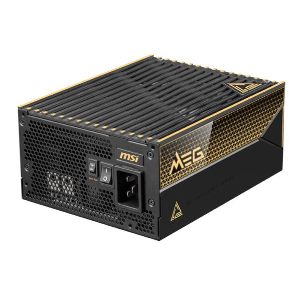 [CP5029] Fuente de Poder Msi Meg AI1600T PCIE5 1600W 80 Plus Titanium Full Modular Atx 3.1 306-7ZPEX12-CE0 - Negro
