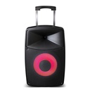 Parlante Moonki MS-P112B 150W Bluetooth con Dos Microfonos Inalámbricos - Negro