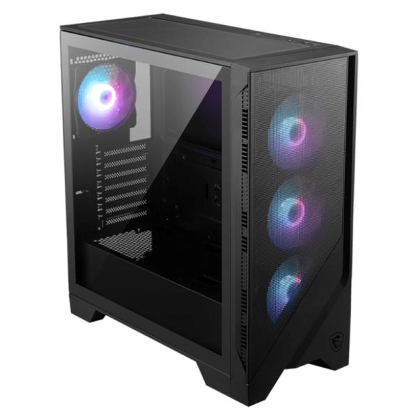[CP3120] Case Gaming RGB Msi Mag Forge 321R Airflow Mid Tower Ventiladores 4 de 120MM con Vidrio Lateral 306-7G23R15-HH9 - Negro