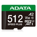 Adata Memoria Micro SDXC 512GB Clase 10 U3 V30 A2
