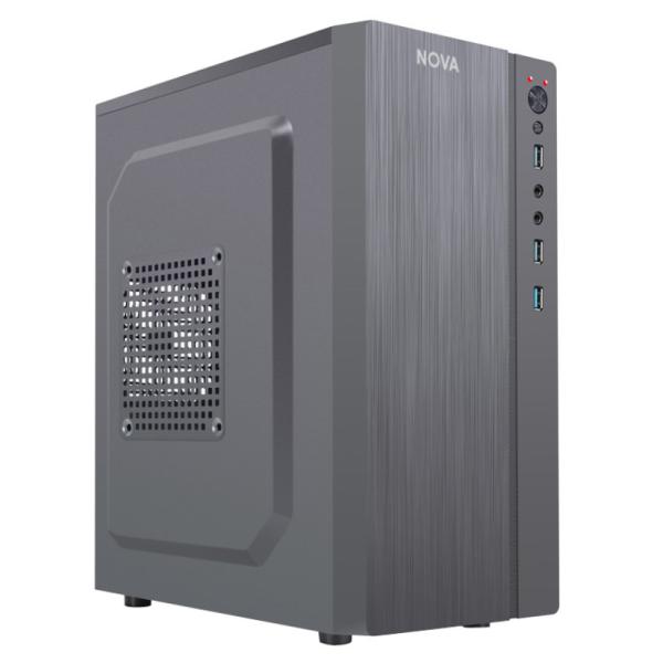 [CP3122] Case Nova Cm05ktra006c Mini Tower Sin Ventilación Incluida con Panel Lateral y con Fuente de Poder Pe600rnf013c - Negro