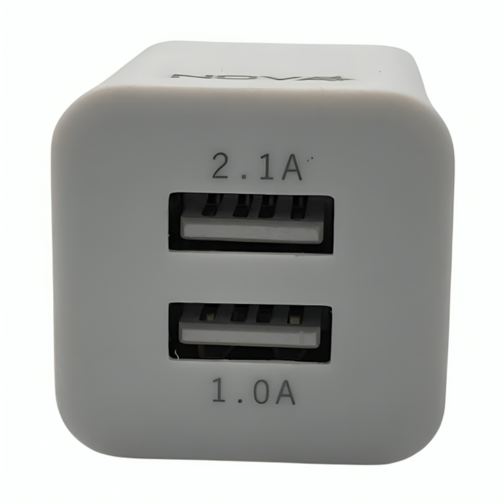 [AC6014] Cargador de Pared Nova Pa010rbu001c 10W 2 Puertos USB-A - Blanco