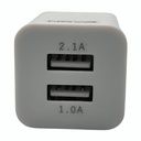 Cargador de Pared Nova Pa010rbu001c 10W 2 Puertos USB-A - Blanco