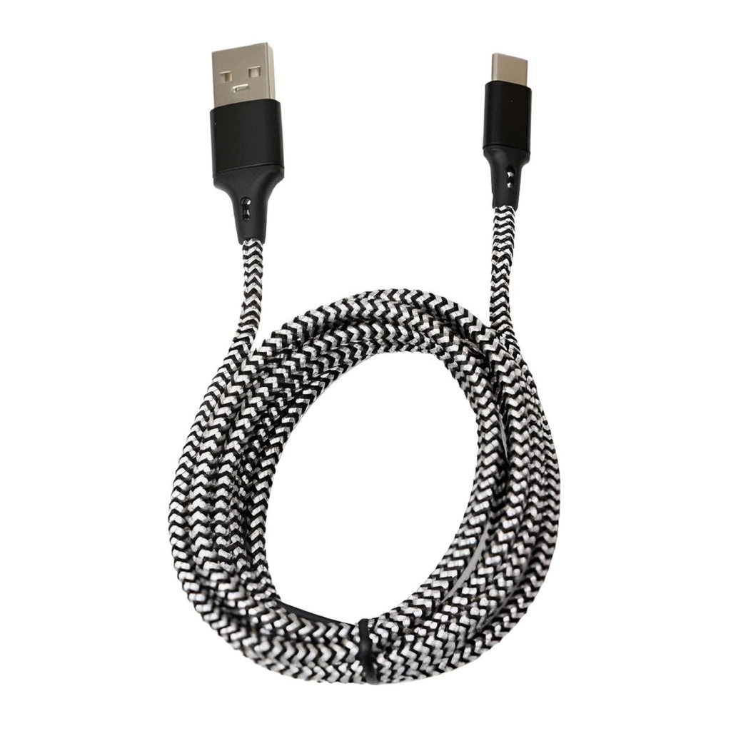 [AC3069] Cable USB-C a USB-A 2.0 Nova FDA31118001C Carga Rapida 1.8m Nylon - Negro